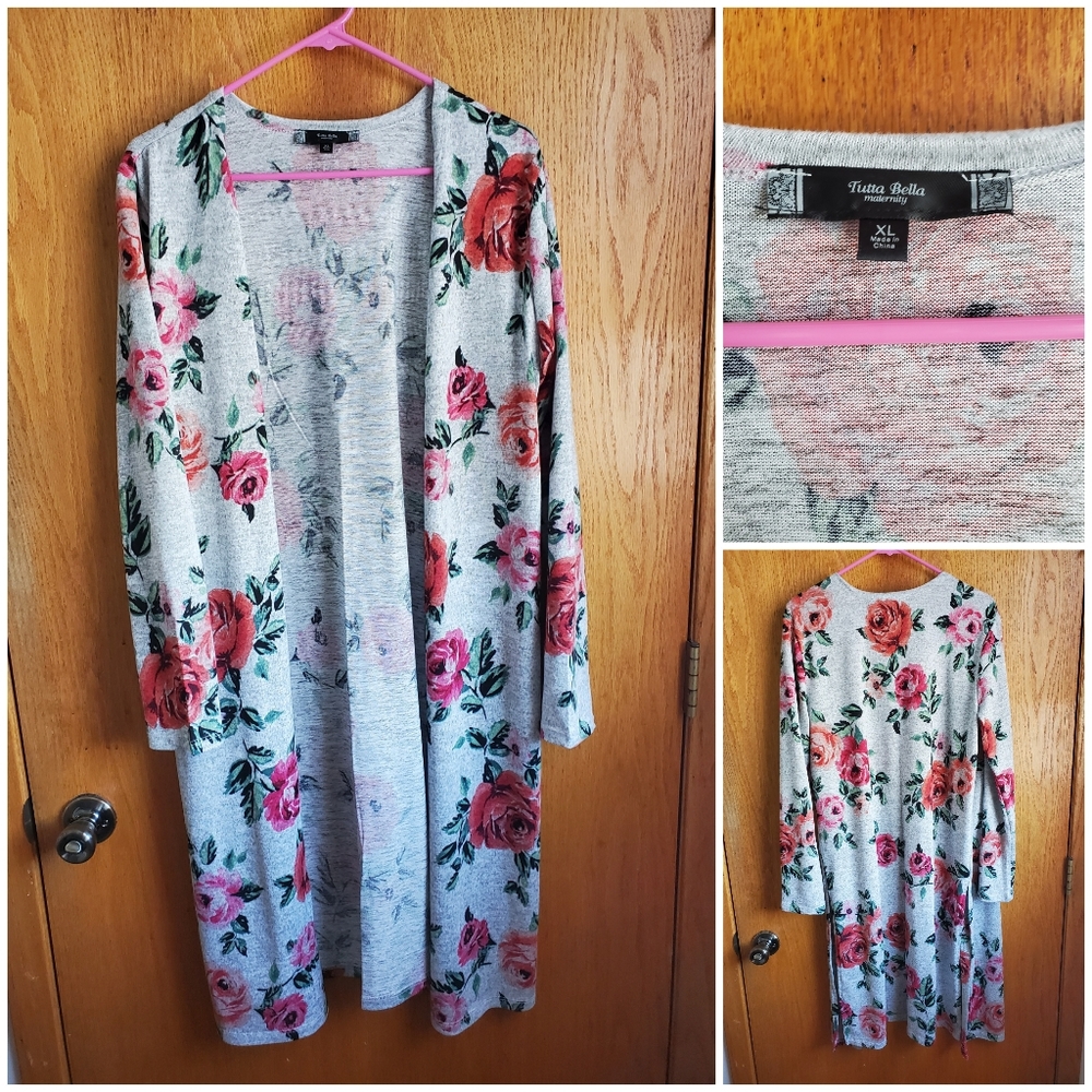 Floral cardigan/duster